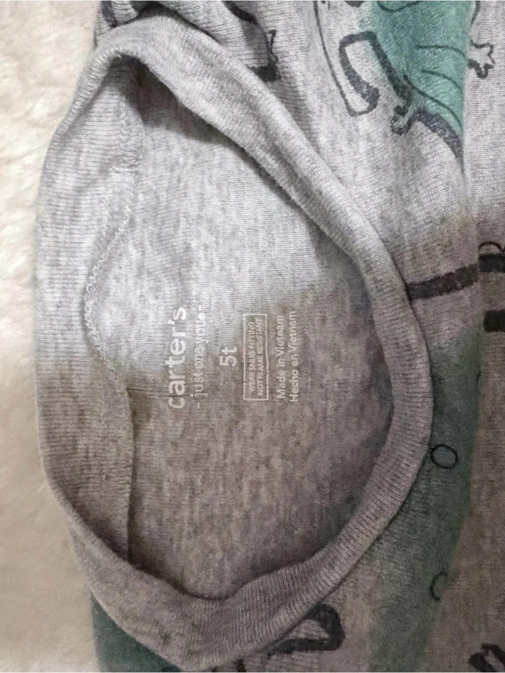 5/$30 🎈 Carters 5T boys dinosaur pajama bundle
